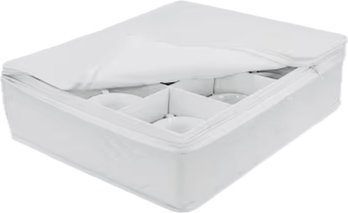 Quilted & Padded Porcelain Storage Cube With Zipper Closure