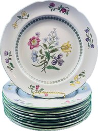 English Spode Porcelain Summer Palace By Spode - 10' Dinner Plates
