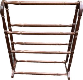 Six Bar Wooden Quilt Rack