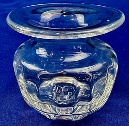 Hand Blown Glass Bud Vase With Pontil Mark On Base - Great Quality