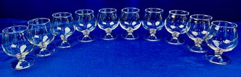 Collection Of Small Glass Brandy Snifters