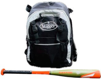 Baseball Gear - Louisville Slugger Gear Back Pack & Easton Reflex 7050 Aircraft Alloy Bat