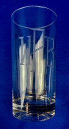 Mid Century Monogrammed Highball Glass