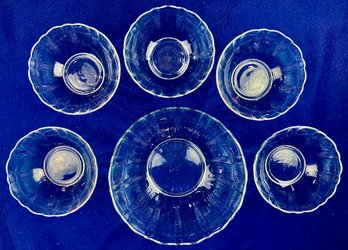 Set Of Arcoroc Glass Bowls - Signed 'Arcoroc France' & 'Arcoroc USA'