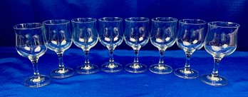 Stemmed Wine Glasses With Tulip Shaped Goblet - Set Of Eight