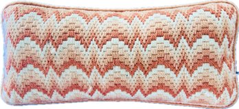 Hand Made Bargello Needlepoint Pillow With Velvet Backing