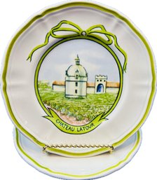 French Porcelain 6.25' Plates - Signed 'Longchamp France'