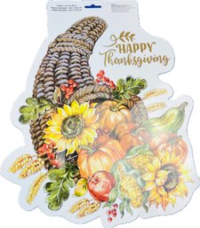 New! Thanksgiving Decor - Cardboard Die Cut Cornucopia