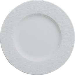 Villeroy & Boch Porcelain Plate - 'White Glacier Flat Glaze The Rock '