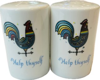 Berggren Trayner Porcelain Salt & Pepper Shakers - 'Swedish' Pattern