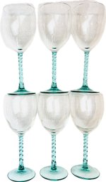 Wine Glasses With Green Glass Stems