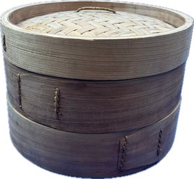 Bamboo Three Piece Steamer Basket