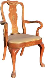 Chippendale Style Arm Chair With Chinoiserie Design Details