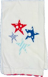 Patriotic Cotton Hand Towel With Rickrack Detailing