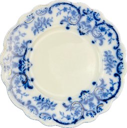 English Flow Blue Plate - Grindley Porcelain