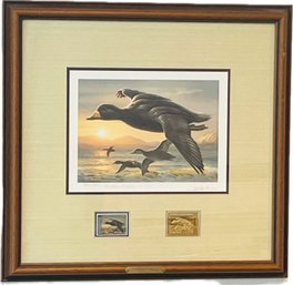 2002 Joe Hautman Medallion Edition Federal Duck Stamp Print - Black Scoters