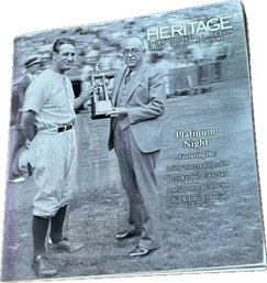 Collectible Sports Memorabilia Auction Catalogue From Heritage Sports Collectibles - 3-D Hologram Cover