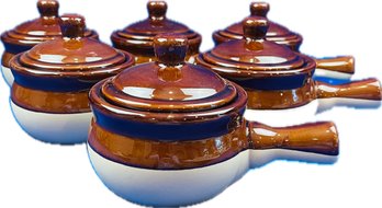 Stoneware Lidded Soup Pots