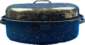 Vintage Enamelware Covered Roaster