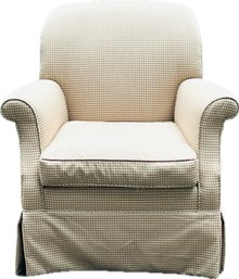 Small Upholstered Club Chair With Down Cushion