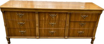 Mid-Century Dresser With Brass Pulls - Signed 'Pavane Furniture By Tomlinson'