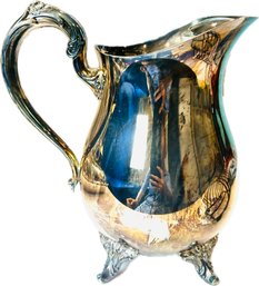 Vintage Silverplate Footed Water Pitcher