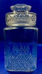 Glass Storage Jar Lidded Canister - Signed 'Koeze's'