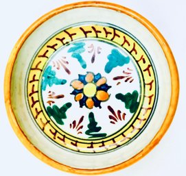 Italian Pottery Trinket Dish Coaster - Signed 'Italy'