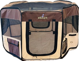 Zampa Puppy Playpen  Portable Pop Up Playpen For Dog And Cat, Foldable  Indoor/Outdoor Use