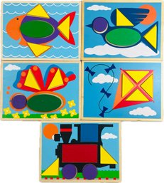 Melissa & Doug Beginner Pattern Block -10 Puzzles