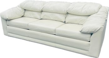 White Leather Sleeper Sofa