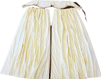 Yellow Sateen Pair Of Curtains With Matching Valance (1 Of:       )