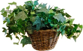 Artificial Ivy In Wicker Basket