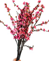 Seven Branches Artificial Cherry Blossoms - Each Roughly 45 Inches