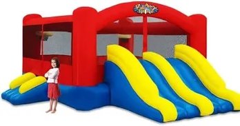 Blast Zone Triple Play Inflatable Combo Bounce House - For Kids 3 - 10 Years - Massive 16x14 Ft