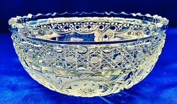 Brilliant Cut Crystal Bowl - Intricate Pattern