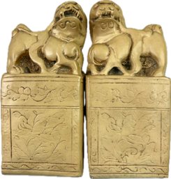 Pair Of Chinese Foo Dog Chop Stamps