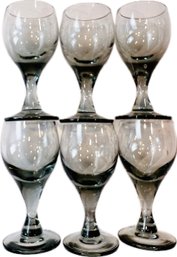 Mid Century Smoke Glass Cordials