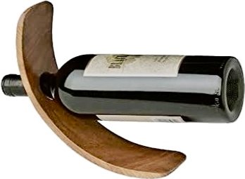 Artisan Hand Made Curved Wooden Wine Server - Lovely Wood Grain