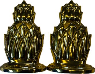 Vintage Brass Bookends - Signed On Reverse