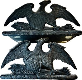 Vintage Cast Iron Eagle Bookends Or Door Stops