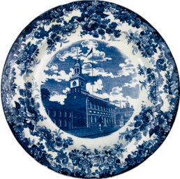 Minton Wright, Tyndale, & Van Roden Philadelphia State House Plate Blue & White Plate