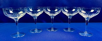 Vintage Cut Crystal Champagne Coupes