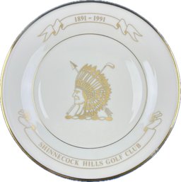 Vintage 'Shinnecock Hills South Hampton, NY' Trophy Plate - Signed 'Lenox'