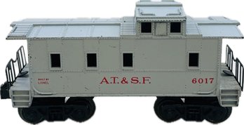 Vintage Lionel 6017 Gray Atsf Caboose (painted Grey W/ Red Lettering)