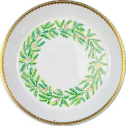 Tiffany & Co English Crown Staffordshire Porcelain Coaster - 'Evergreen Designed By Tiffany'