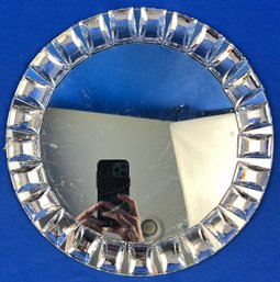 Mirrored Centerpiece Trivet With Embellishments Around Rim