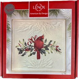 New! Never Used! Lenox Porcelain Trivet - Signed 'Lenox Winter Greetings'