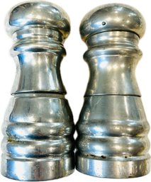 Italian Pewter Salt Shaker & Pepper Mill - Signed 'Webster Pewter Italy'