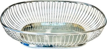 Italian Cromargan 11' Stainless Bread Basket - Signed On Base 'W.M.F. Fraser's Cromargan - Made In Italy'